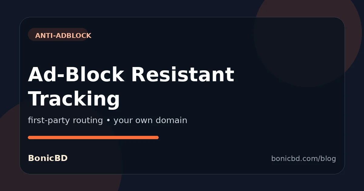 Ad-Block Resistant Tracking: Why First-Party Routing Wins